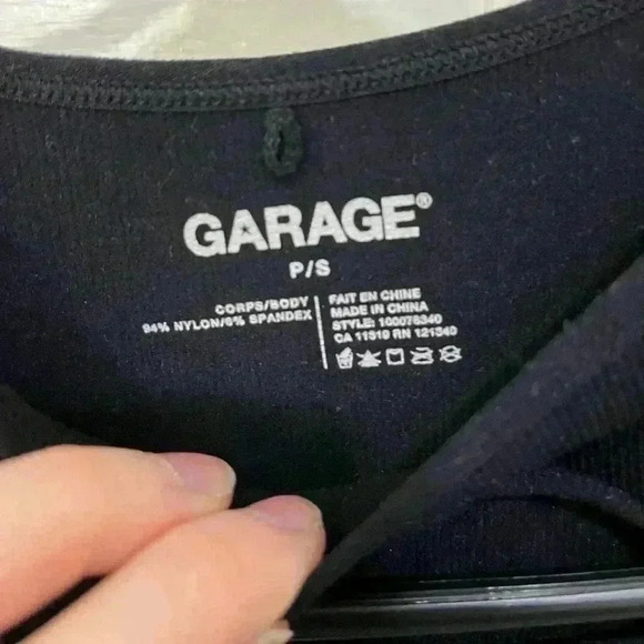 Garage brand tight fitting long sleeve black shirt‎ - Picture 2 of 4